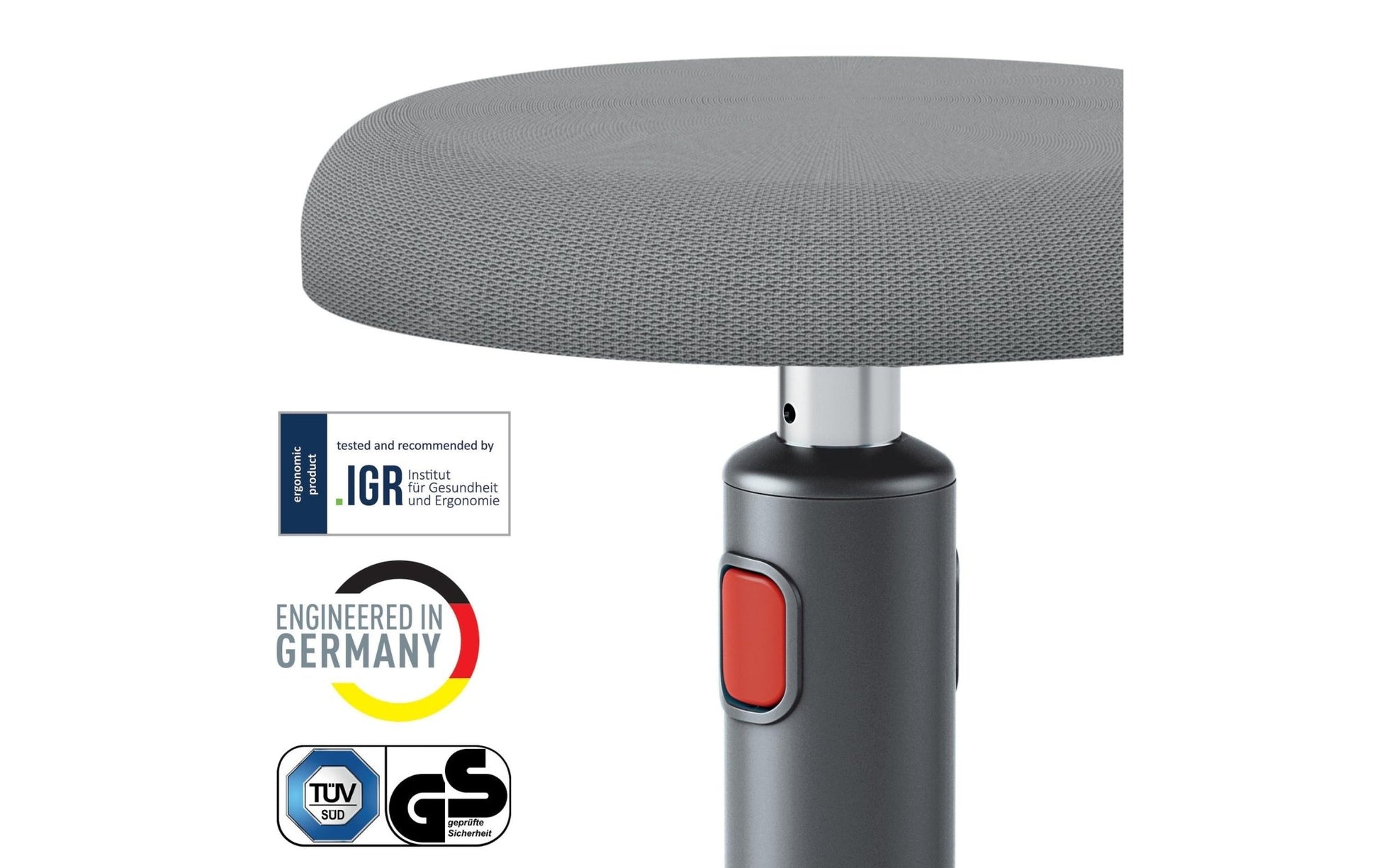 Leitz Ergo Cosy Active Sitz und Stehhocker Grau - MEGART