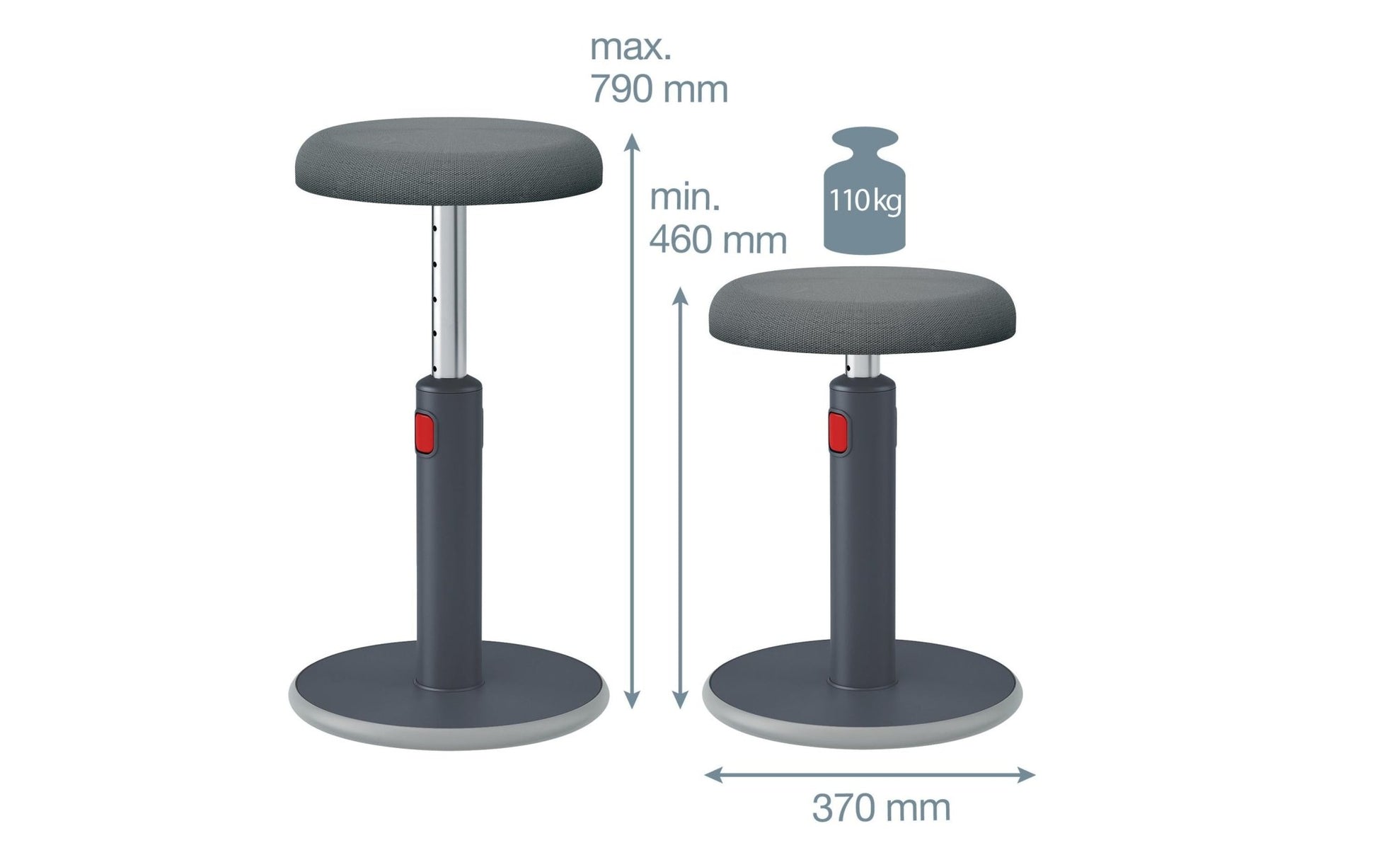 Leitz Ergo Cosy Active Sitz und Stehhocker Grau - MEGART