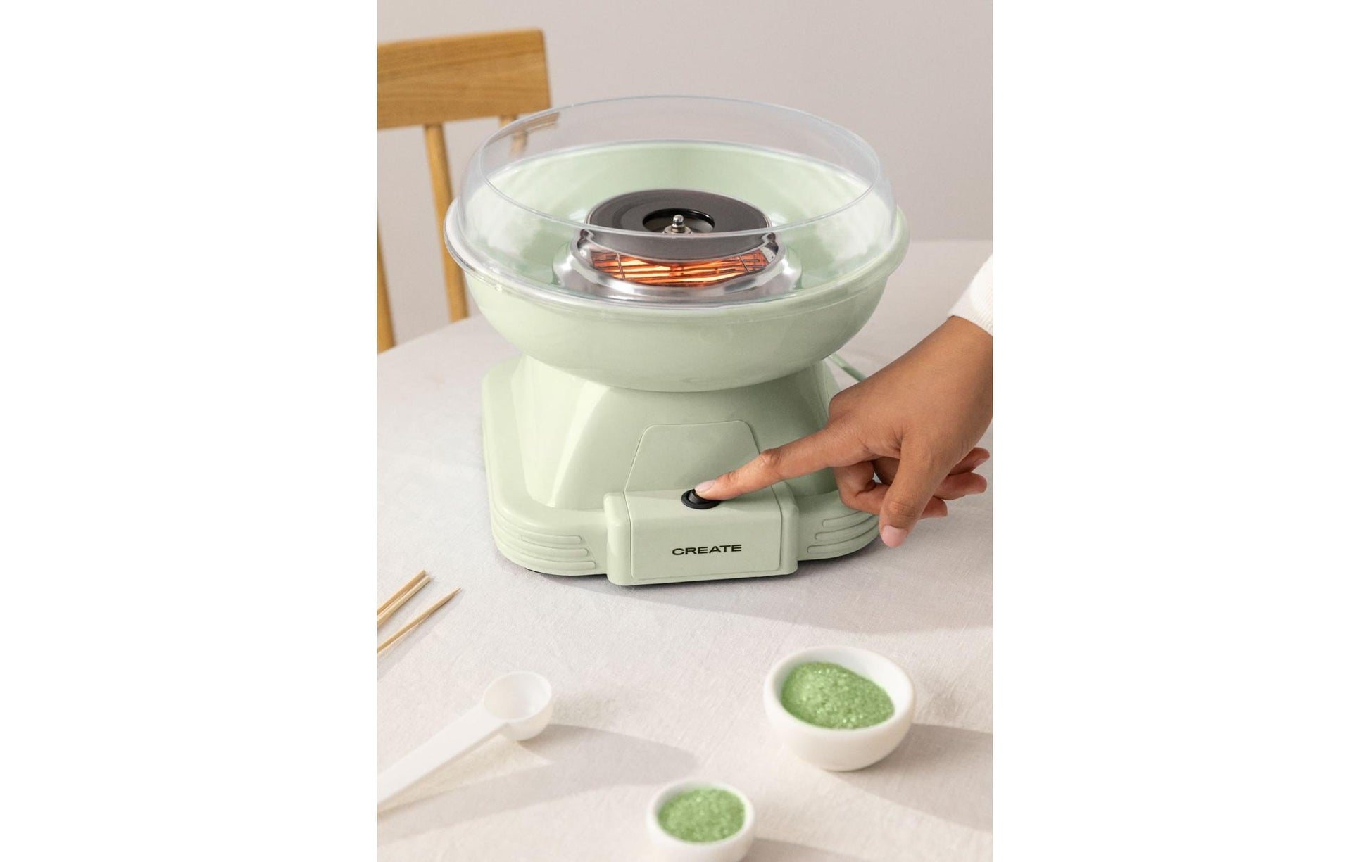 Zuckerwattemaschine Pastelgrün - MEGART