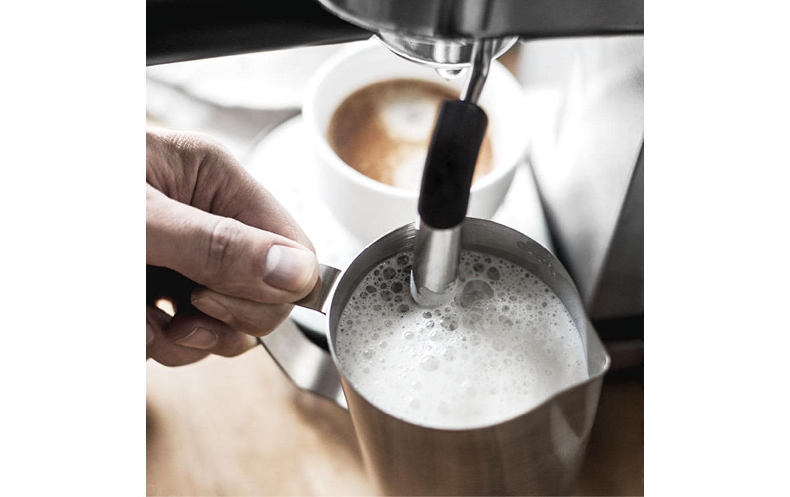 Siebträgermaschine Design Espresso Pro Silber - MEGART