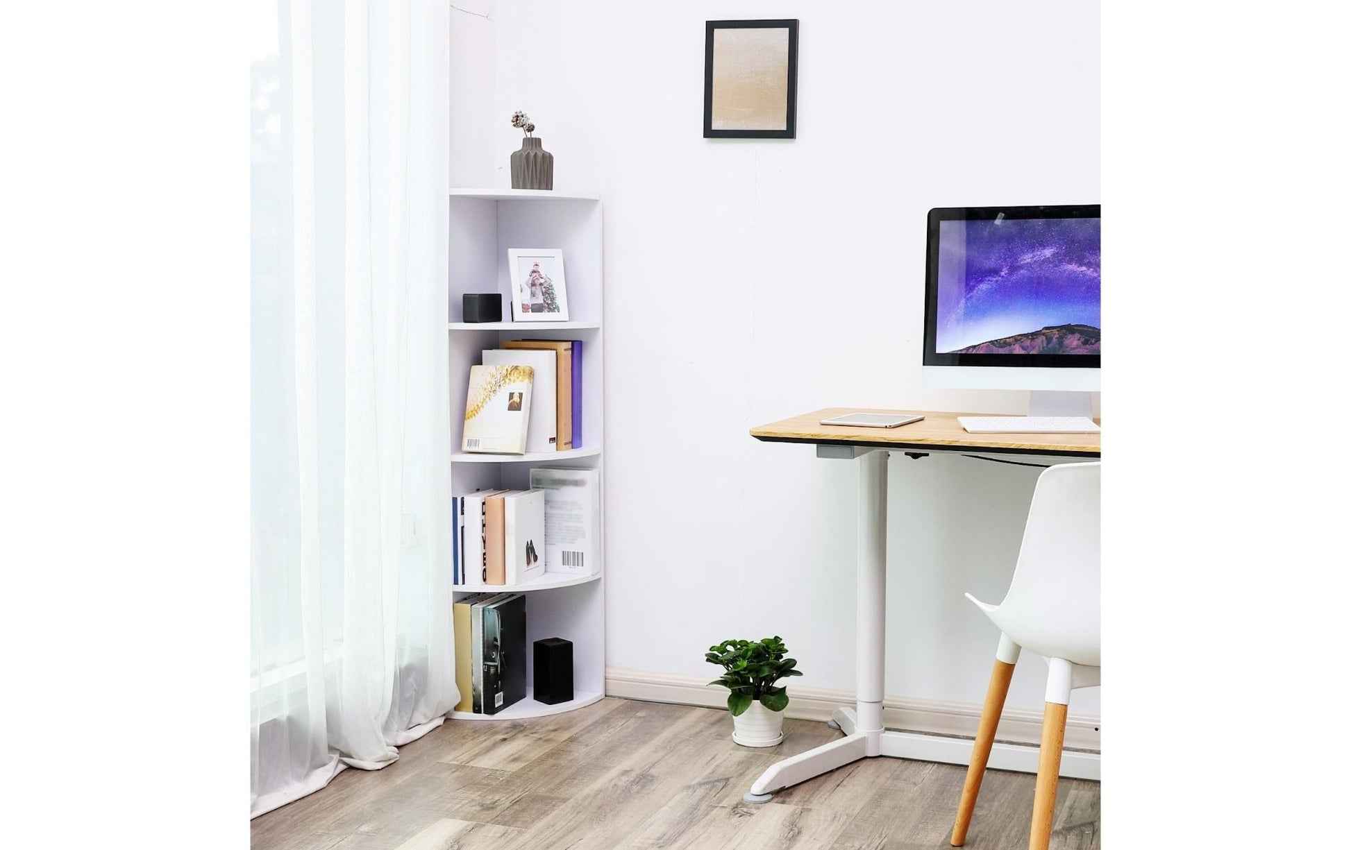 Regal 30 cm x 129.5 cm, Weiss - MEGART