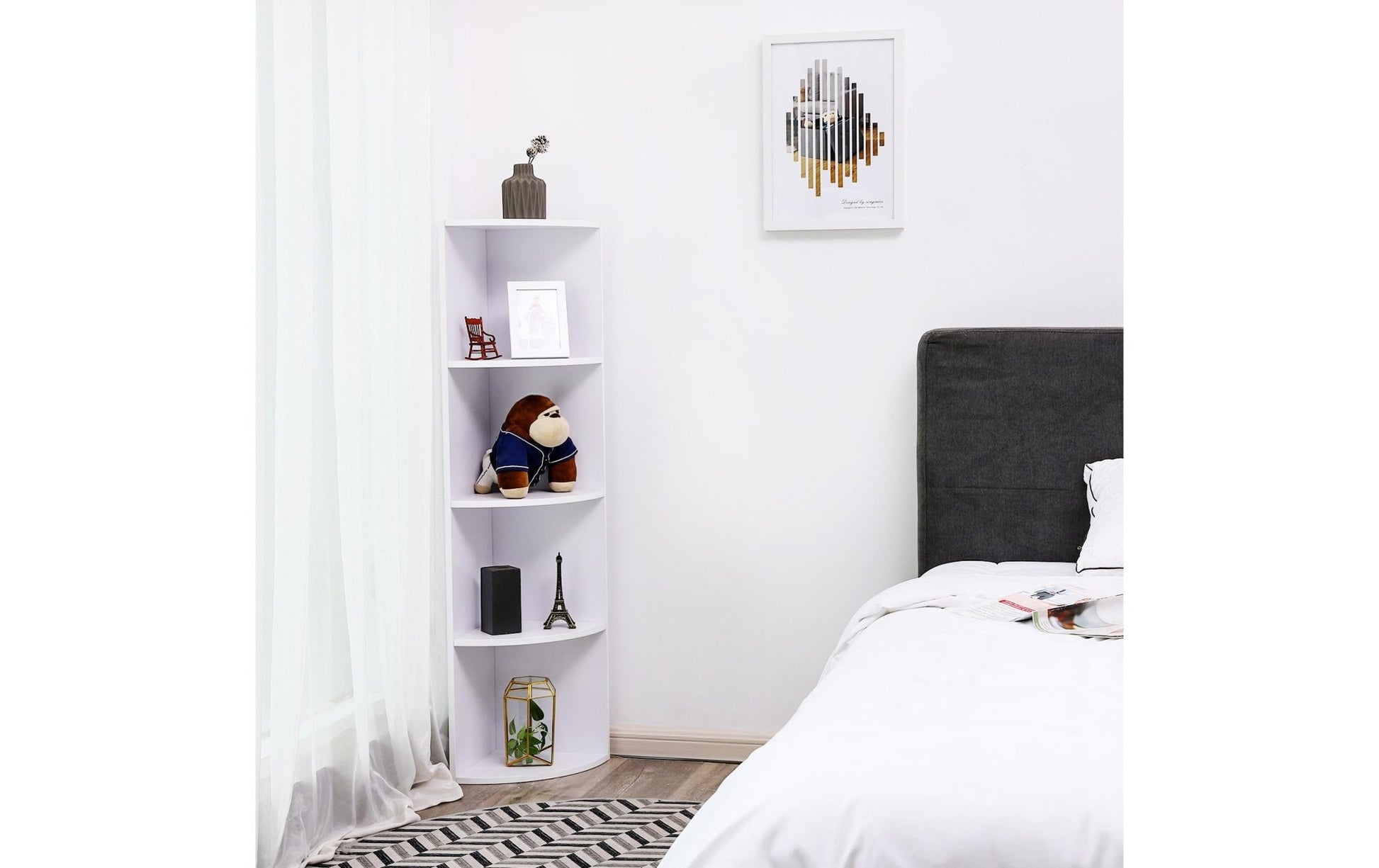 Regal 30 cm x 129.5 cm, Weiss - MEGART