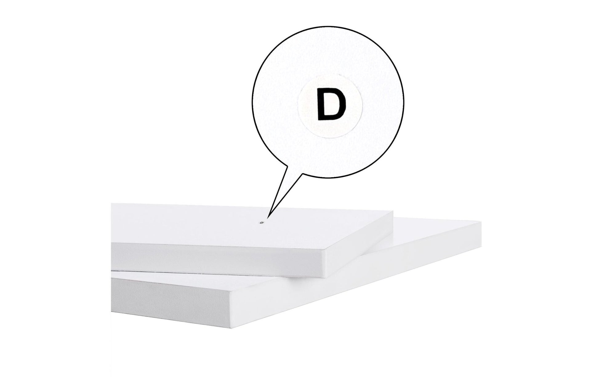Regal 30 cm x 129.5 cm, Weiss - MEGART