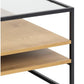 Couchtisch Randolf 80 cm x 40 cm, Nature/Schwarz - MEGART