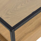 Couchtisch Randolf 80 cm x 40 cm, Nature/Schwarz - MEGART