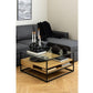 Couchtisch Randolf 80 cm x 40 cm, Nature/Schwarz - MEGART