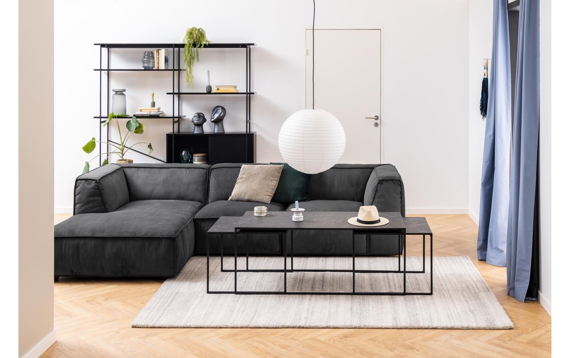 Couchtisch Infinity 120 cm x 48 cm, Schwarz - MEGART
