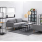 Regal Seaford 114 x 35 x 185 cm, Schwarz - MEGART