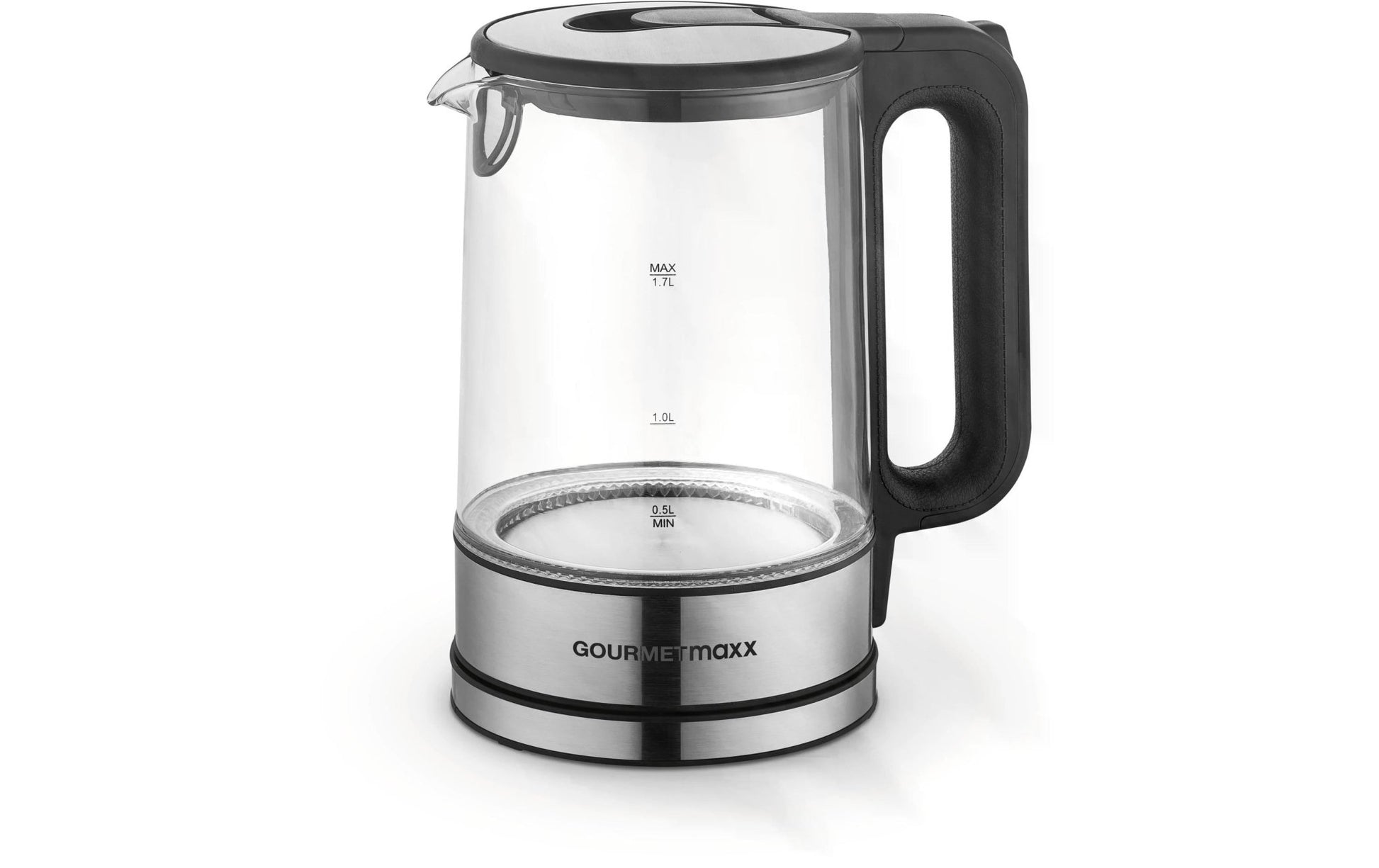 Wasserkocher 1.7 l, Silber/Transparent - MEGART