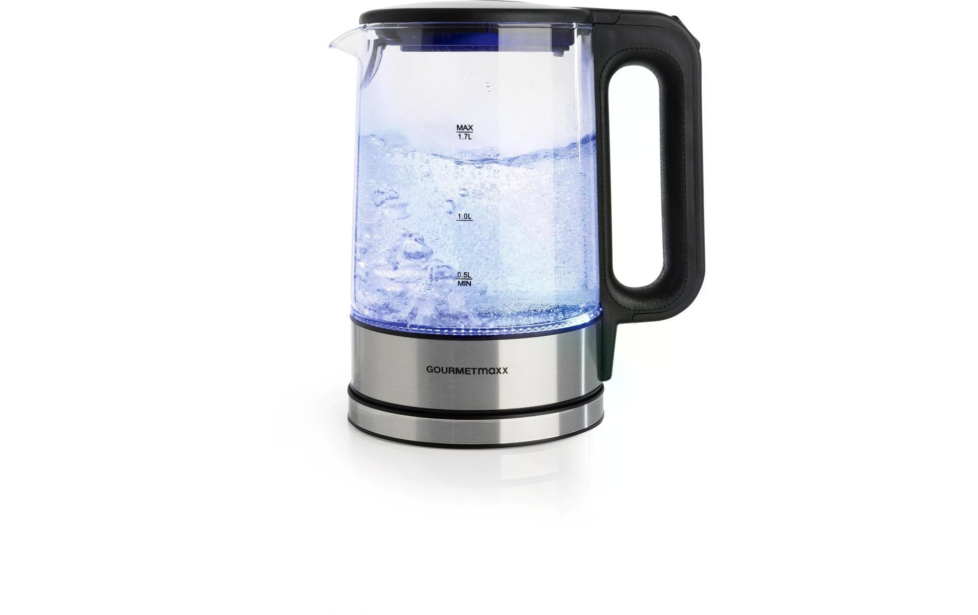 Wasserkocher 1.7 l, Silber/Transparent - MEGART
