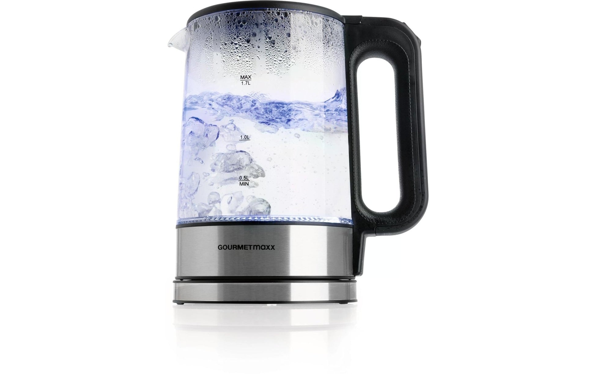 Wasserkocher 1.7 l, Silber/Transparent - MEGART