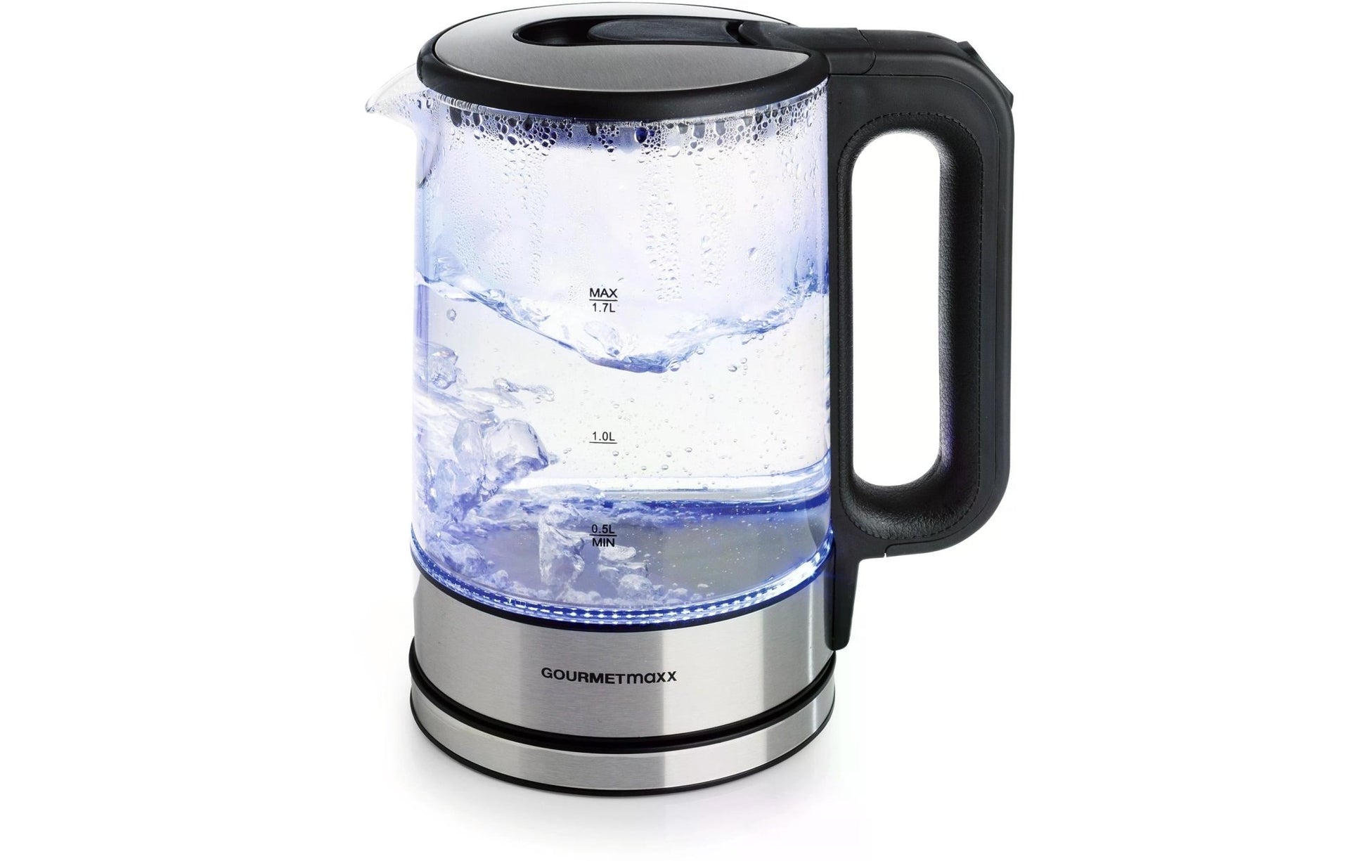 Wasserkocher 1.7 l, Silber/Transparent - MEGART