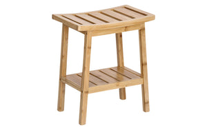 Sgabello con ripiano 40 x 25 x 46 cm, Natura