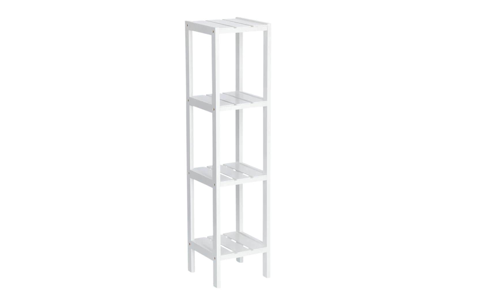 Regal 4 Etagen 22 x 22 x 92 cm, Weiss - MEGART