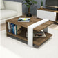 Couchtisch Gaye 80 x 35 x 50 cm, Braun/Weiss