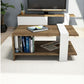 Couchtisch Gaye 80 x 35 x 50 cm, Braun/Weiss