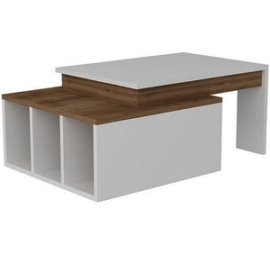 Couchtisch Kolarado 90 x 37.4 x 60 cm, Nature/Weiss