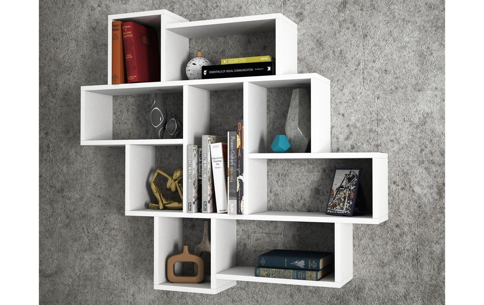 Regal Parola 115.5 x 103.5 cm, Weiss - MEGART