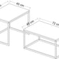 Couchtisch Leka 2 - ert Set, Schwarz - MEGART