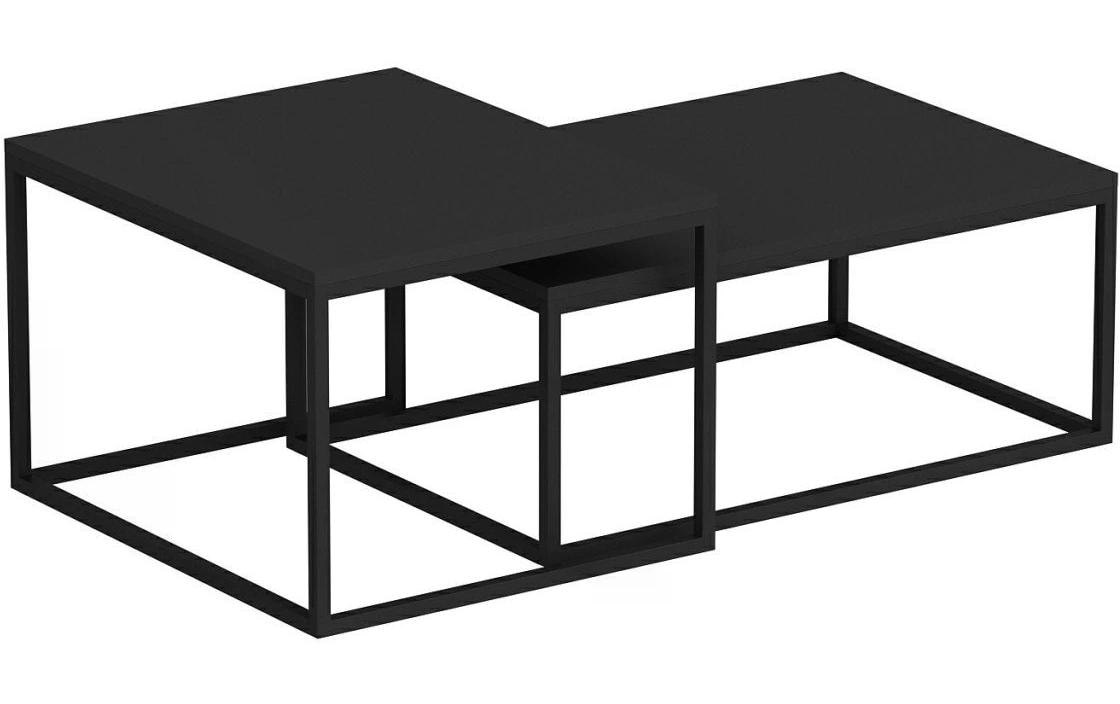 Couchtisch Leka 2 - ert Set, Schwarz - MEGART