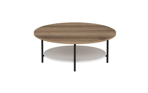 Couchtisch Elis 90 x 36 x 60 cm, Braun/Weiss