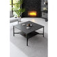 Couchtisch Black Line 80 x 80 x 40 cm, Anthrazit