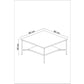 Couchtisch Black Line 80 x 80 x 40 cm, Braun