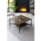 Couchtisch Black Line 80 x 80 x 40 cm, Braun