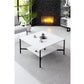 Couchtisch Black Line 80 x 80 x 40 cm, Weiss