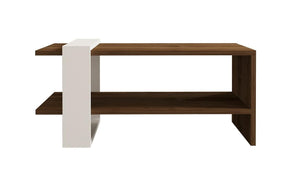 Couchtisch Gaye 80 x 35 x 50 cm, Braun/Weiss