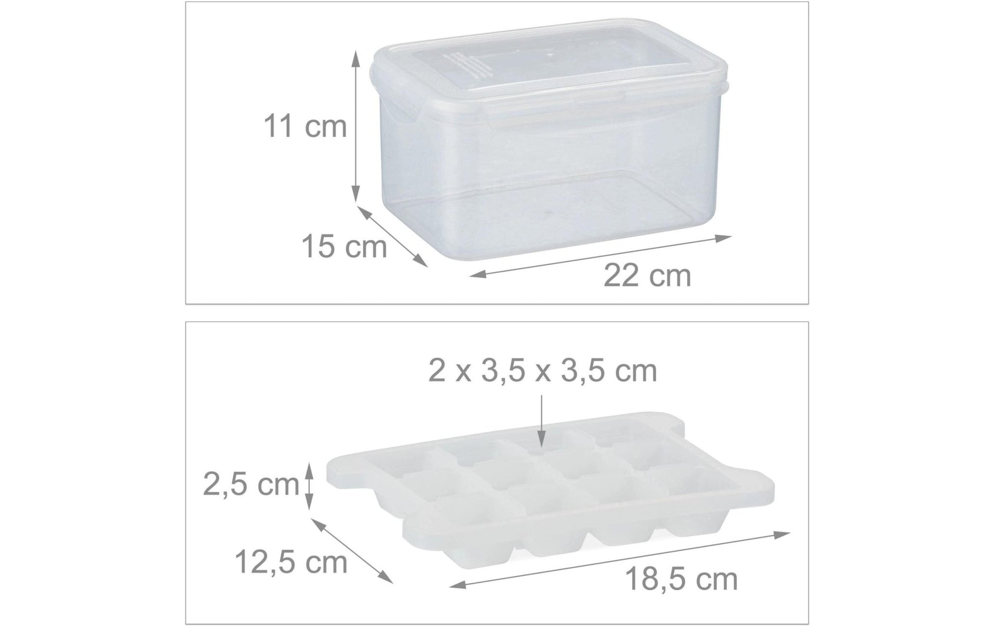 Eiswürfelform Transparent/Weiss - MEGART