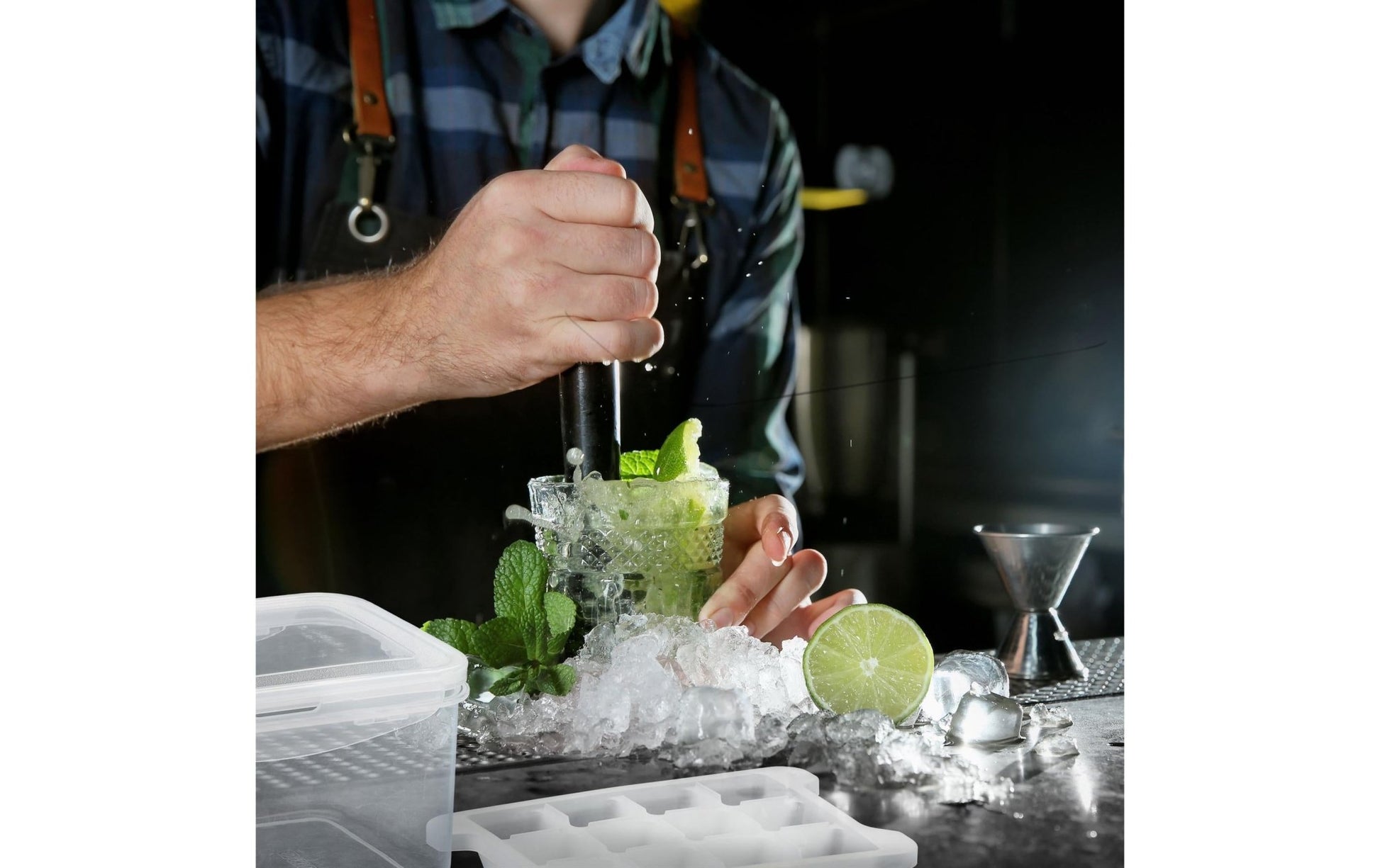 Eiswürfelform Transparent/Weiss - MEGART