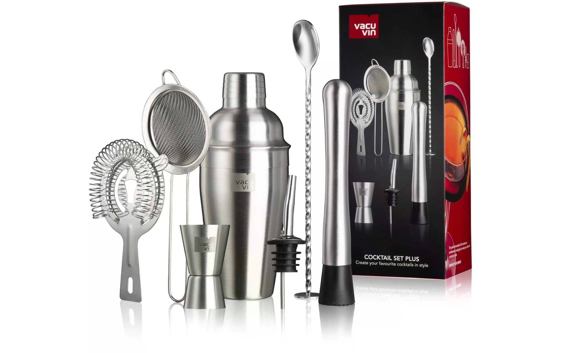 Drink Mixer Set Cocktail Set 7 - teilig 550 l, Silber - MEGART