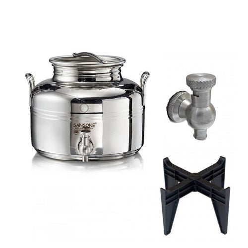 Edelstahlbehälter Sansone Für Lebensmittel Mit Hahn Und Füssen - MEGART