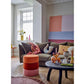 Pouf Bilbao 37 cm x 45 cm, Orange - MEGART