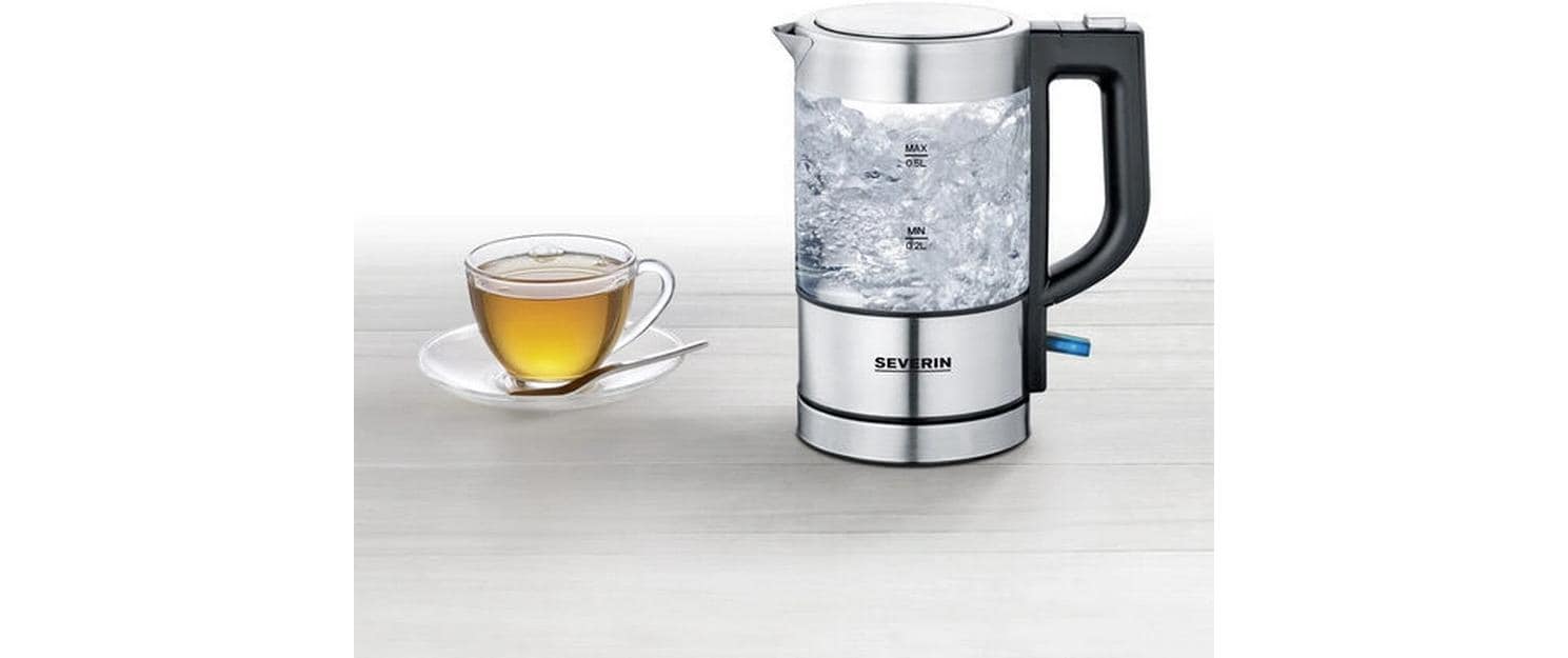 Wasserkocher WK 3472 0.5 l, Grau/Silber - MEGART