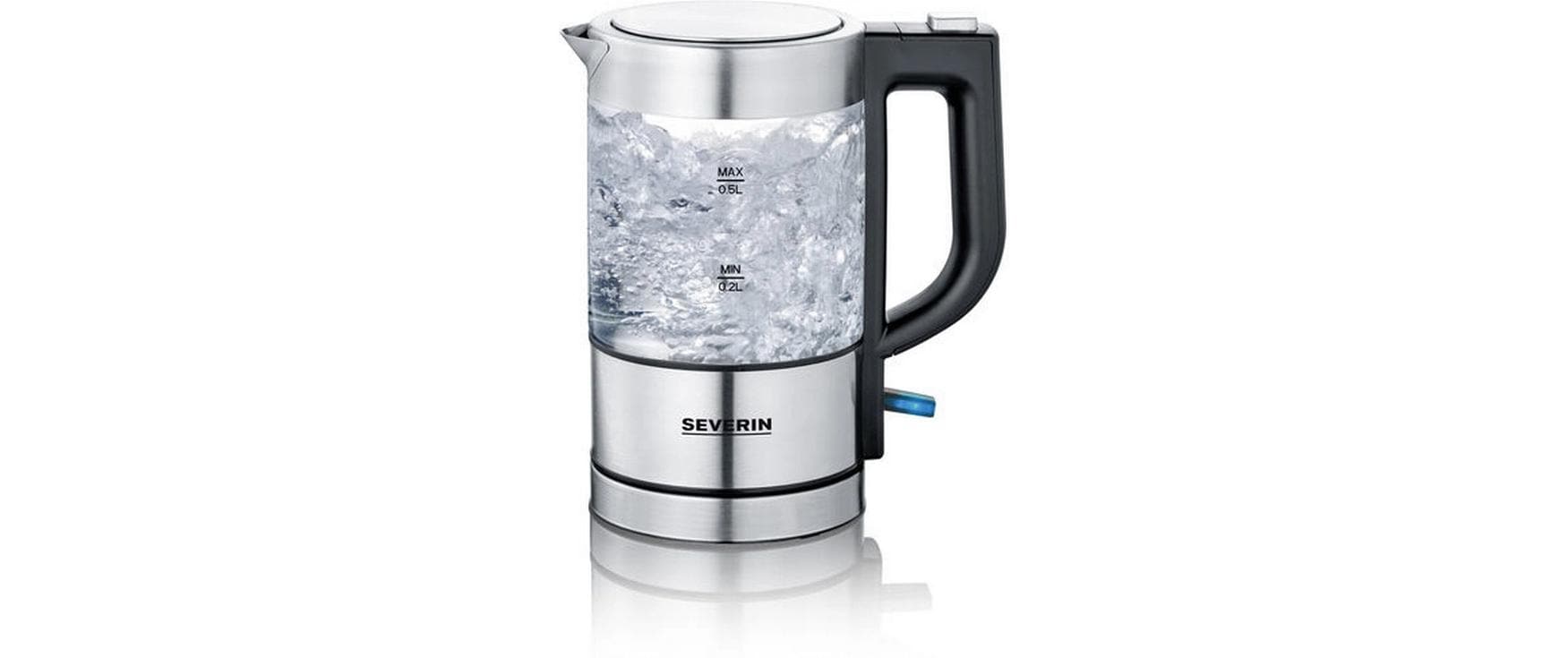 Wasserkocher WK 3472 0.5 l, Grau/Silber - MEGART