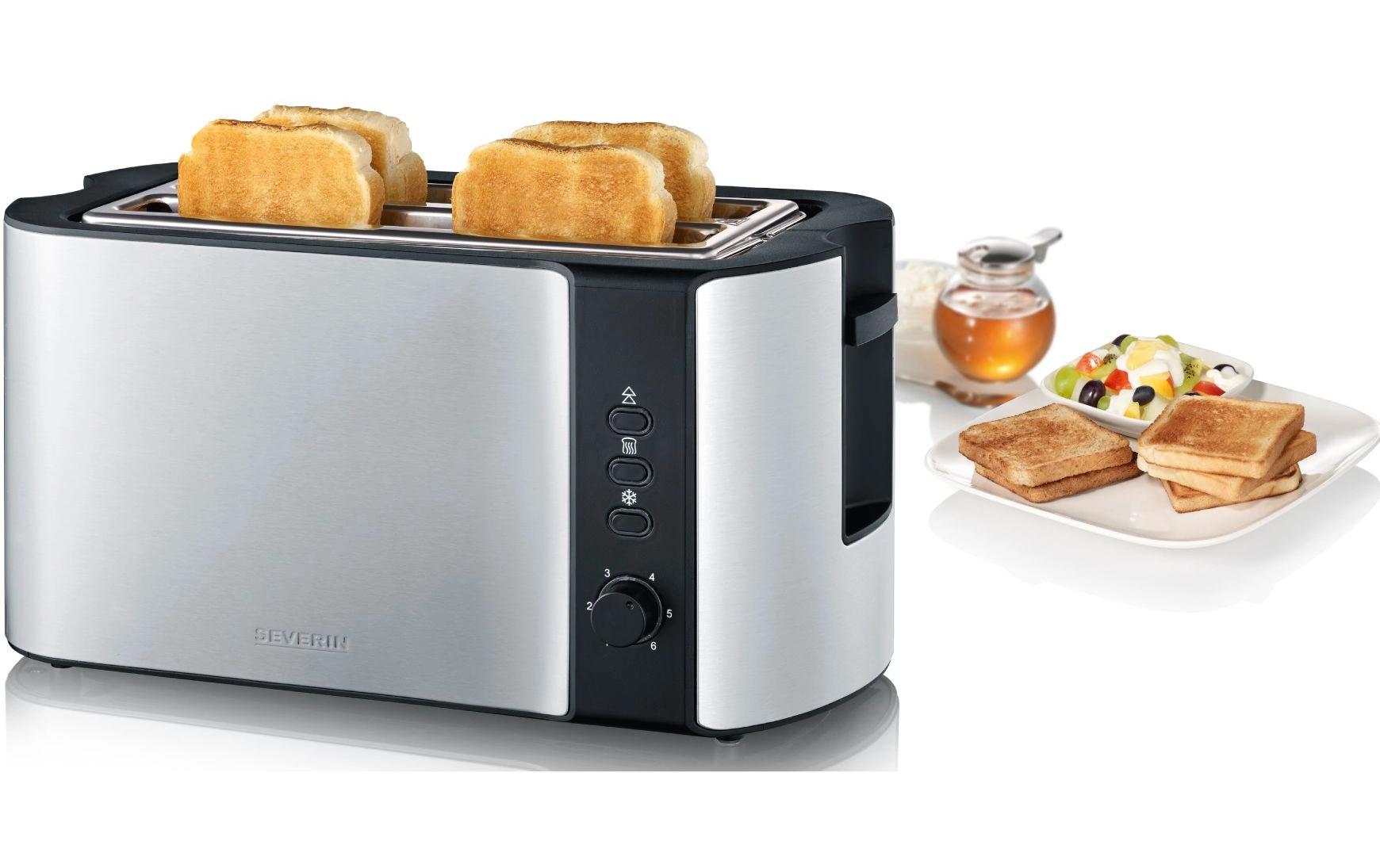 Toaster AT 2590 Schwarz/Silber - MEGART