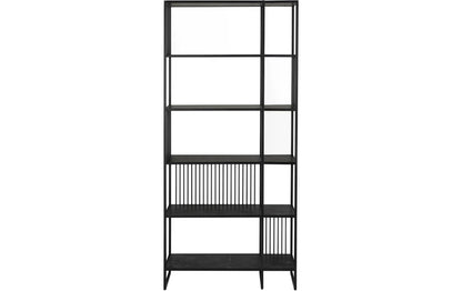 Regal Strington 85 x 35 x 185 cm, Schwarz - MEGART