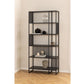 Regal Strington 85 x 35 x 185 cm, Schwarz - MEGART