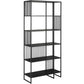 Regal Strington 85 x 35 x 185 cm, Schwarz - MEGART