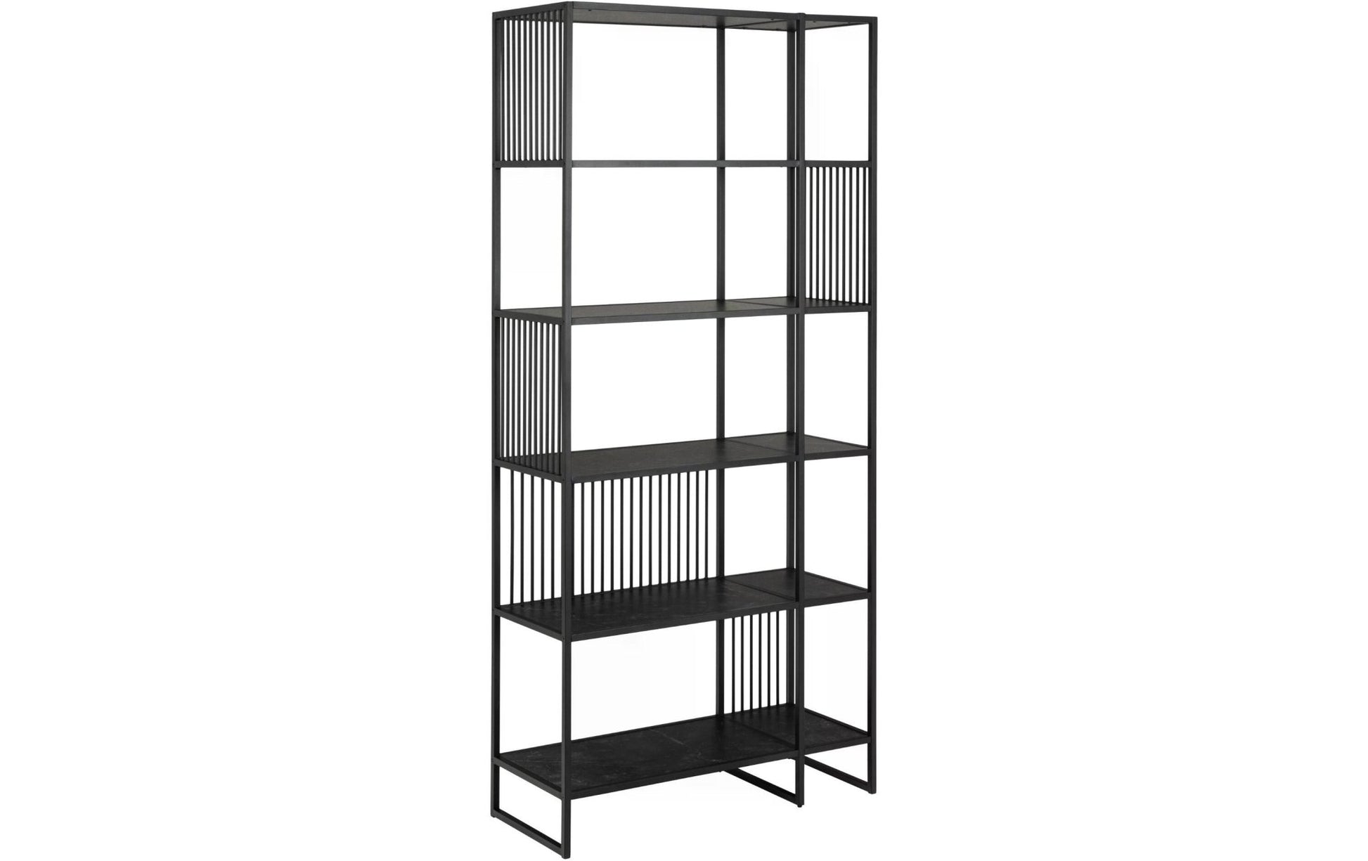 Regal Strington 85 x 35 x 185 cm, Schwarz - MEGART