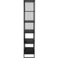 Regal Strington 85 x 35 x 185 cm, Schwarz - MEGART