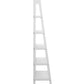 Regal Wally 63 x 40 x 180 cm, Weiss - MEGART
