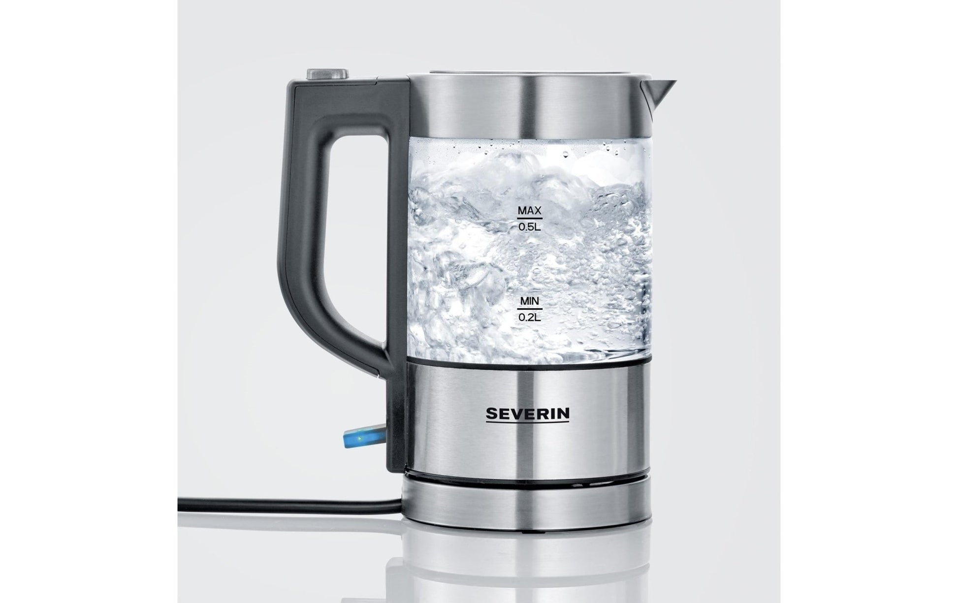 Wasserkocher WK 3472 0.5 l, Grau/Silber - MEGART