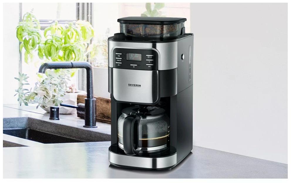Filterkaffeemaschine KA 4810 Schwarz/Silber - MEGART