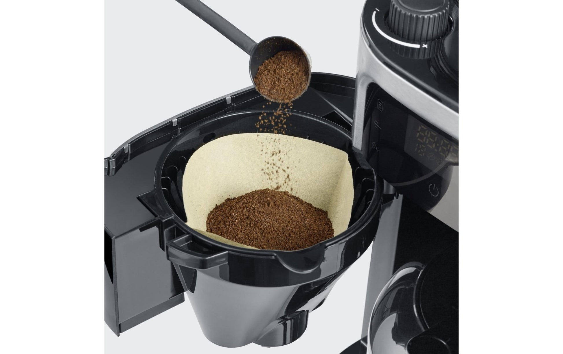 Filterkaffeemaschine KA 4814 Schwarz/Silber - MEGART