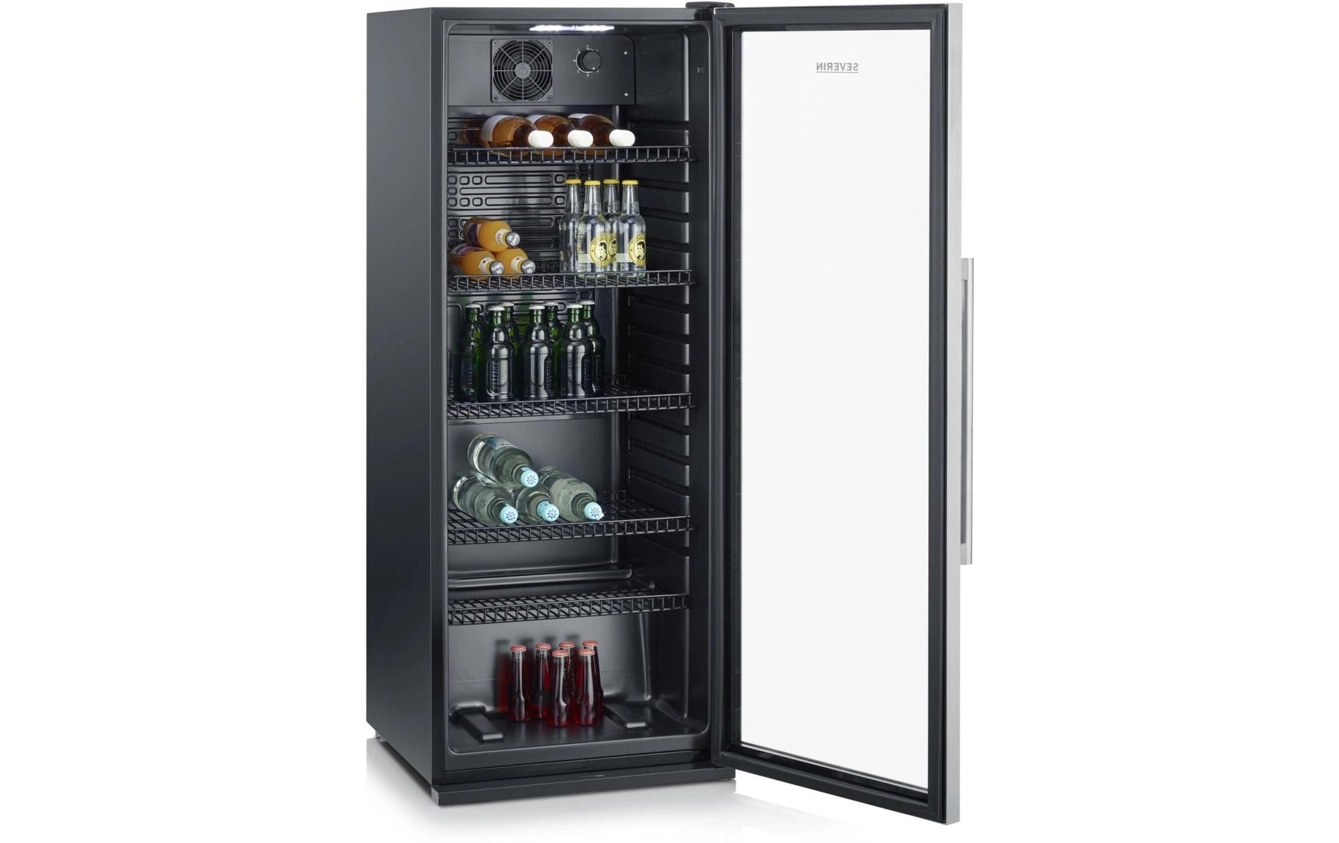 Weinkühlschrank FKS 8841 Edelstahl/Schwarz, Rechts - MEGART