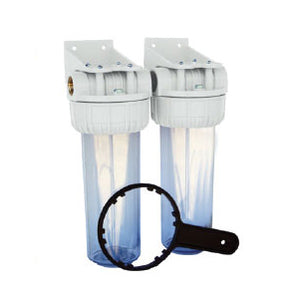Wasserfilter aus Kunststoff DUPLEX 10" - Att. 1" EA