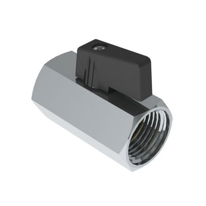 Ventil MINISFERA FF Hebel Schwarz EUROTERMO